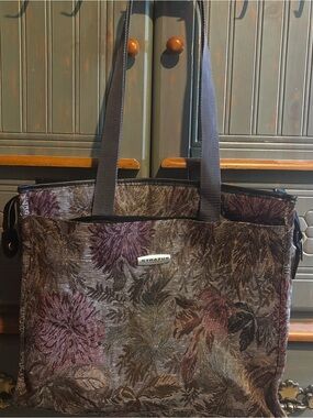 Vintage STRATUS Floral Tapestry Tote Bag